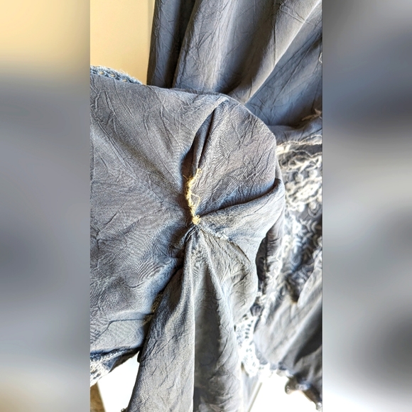 Johnny Was gray embroidered swim cover/poncho - Picture 7 of 8